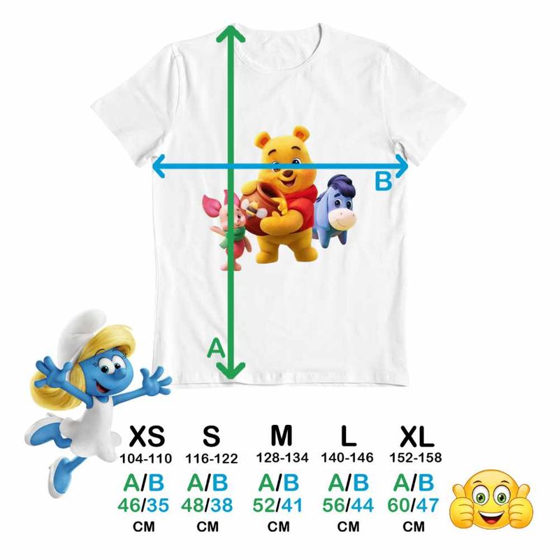 Fashion, accesorii si bijuterii - Copii - Imbracaminte copii - Tricouri copii - Tricou Copii Fete Winnie the Pooh Puh Copilarie Desene Animate CoolTrend, alb, marime L Copii - Infinity.ro