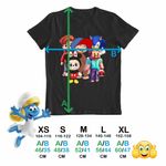 Fashion, accesorii si bijuterii - Copii - Imbracaminte copii - Tricouri copii - Tricou Copii Fete Maimuta George Roblox Labubu Sonic CoolTrend, negru, marime XL Copii - Infinity.ro