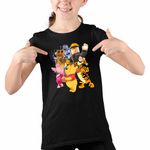 Fashion, accesorii si bijuterii - Copii - Imbracaminte copii - Tricouri copii - Tricou Copii Fete Roblox Winnie the Pooh Lemingii CoolTrend, negru, marime S Copii - Infinity.ro