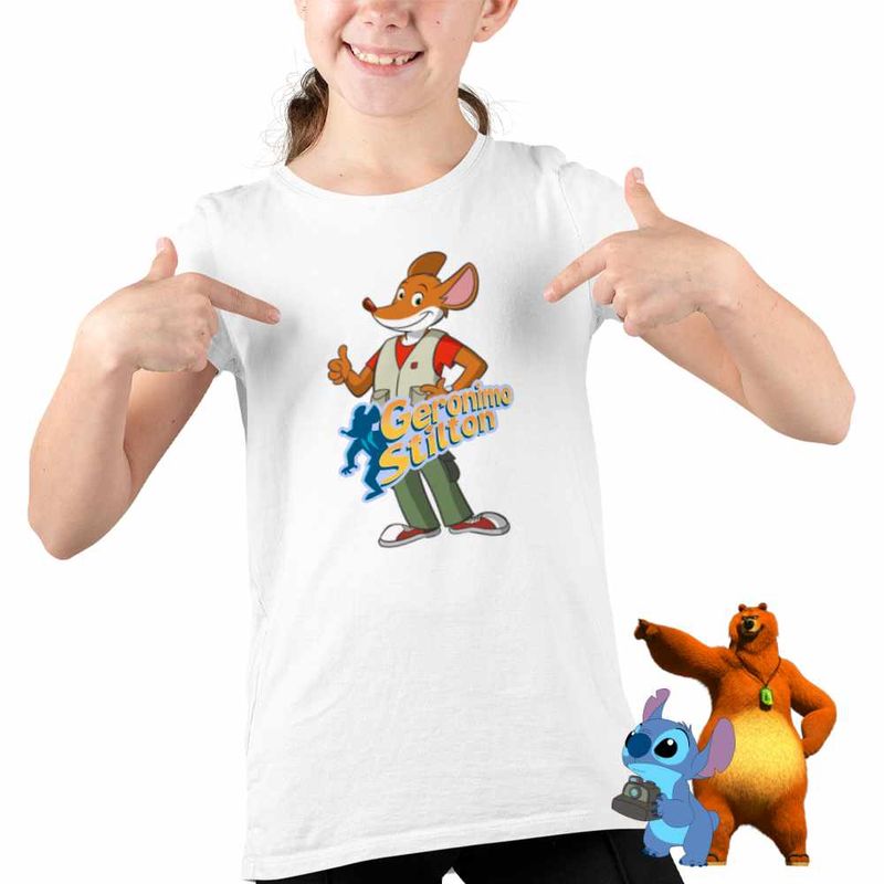 Fashion, accesorii si bijuterii - Copii - Imbracaminte copii - Tricouri copii - Tricou Copii Fete Geronimo Stilton Aventori Soricel Jurnalist CoolTrend, alb, marime S Copii - Infinity.ro