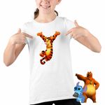 Fashion, accesorii si bijuterii - Copii - Imbracaminte copii - Tricouri copii - Tricou Copii Fete Tigrul Tigger Ursuletul Winnie the Pooh Puh CoolTrend, alb, marime XS Copii - Infinity.ro