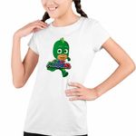 Fashion, accesorii si bijuterii - Copii - Imbracaminte copii - Tricouri copii - Tricou Copii Fete Eroii Pijama Gekko Pjmasks CoolTrend, alb, marime L Copii - Infinity.ro