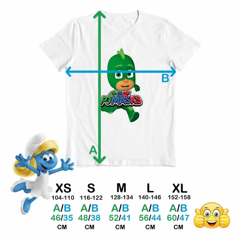 Fashion, accesorii si bijuterii - Copii - Imbracaminte copii - Tricouri copii - Tricou Copii Fete Eroii Pijama Gekko Pjmasks CoolTrend, alb, marime L Copii - Infinity.ro