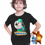 Fashion, accesorii si bijuterii - Copii - Imbracaminte copii - Tricouri copii - Tricou Copii Baieti Pupstruction Luna Catelusi Constructori Meseriasi CoolTrend, negru, marime S Copii - Infinity.ro