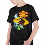 Fashion, accesorii si bijuterii - Copii - Imbracaminte copii - Tricouri copii - Tricou Copii Baieti Curiosul George Bluey Super Pisicute Robogobo CoolTrend, negru, marime S Copii - Infinity.ro
