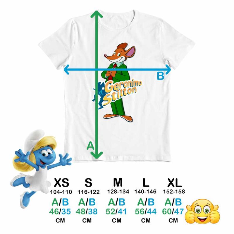 Fashion, accesorii si bijuterii - Copii - Imbracaminte copii - Tricouri copii - Tricou Copii Baieti Geronimo Stilton Desene Animate Ziarist CoolTrend, alb, marime XL Copii - Infinity.ro