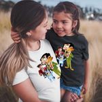 Fashion, accesorii si bijuterii - Copii - Imbracaminte copii - Tricouri copii - Tricou Copii Fete Geronimo Stilton Mr Bean Bluey Roblox CoolTrend, alb, marime XS Copii - Infinity.ro