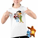Fashion, accesorii si bijuterii - Copii - Imbracaminte copii - Tricouri copii - Tricou Copii Fete Geronimo Stilton Mr Bean Bluey Roblox CoolTrend, alb, marime XS Copii - Infinity.ro