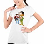 Fashion, accesorii si bijuterii - Copii - Imbracaminte copii - Tricouri copii - Tricou Copii Fete Geronimo Stilton Mr Bean Bluey Roblox CoolTrend, alb, marime XS Copii - Infinity.ro