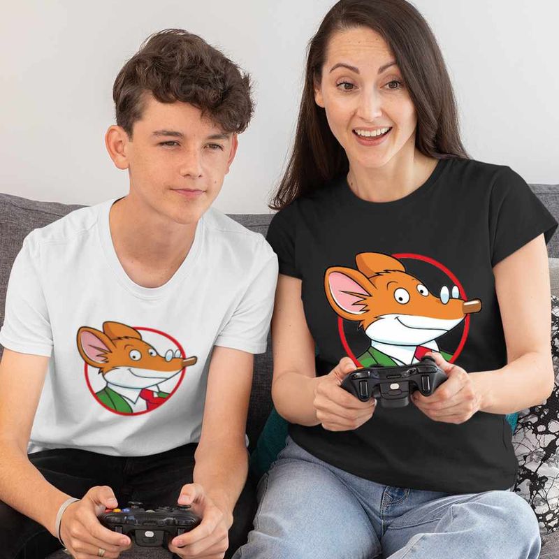 Fashion, accesorii si bijuterii - Copii - Imbracaminte copii - Tricouri copii - Tricou Copii Baieti Soricelul Geronimo Stilton CoolTrend, negru, marime S Copii - Infinity.ro