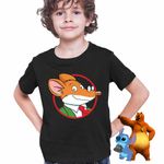 Fashion, accesorii si bijuterii - Copii - Imbracaminte copii - Tricouri copii - Tricou Copii Baieti Soricelul Geronimo Stilton CoolTrend, negru, marime S Copii - Infinity.ro
