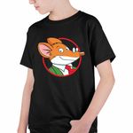 Fashion, accesorii si bijuterii - Copii - Imbracaminte copii - Tricouri copii - Tricou Copii Baieti Soricelul Geronimo Stilton CoolTrend, negru, marime S Copii - Infinity.ro