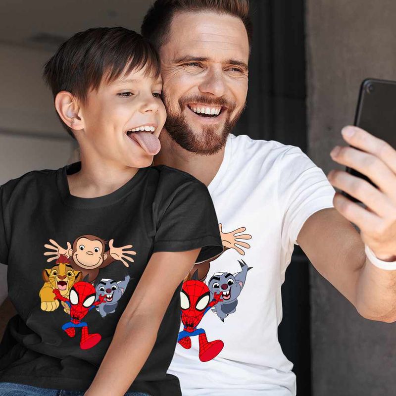 Fashion, accesorii si bijuterii - Copii - Imbracaminte copii - Tricouri copii - Tricou Copii Baieti Curiosul George Garda Felina Zion Spidey CoolTrend, alb, marime M Copii - Infinity.ro