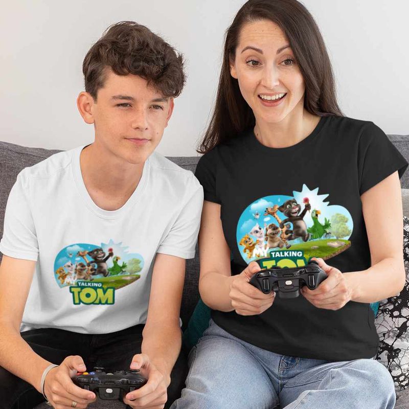 Fashion, accesorii si bijuterii - Copii - Imbracaminte copii - Tricouri copii - Tricou Copii Baieti My Talking Tom All Team CoolTrend, negru, marime S Copii - Infinity.ro