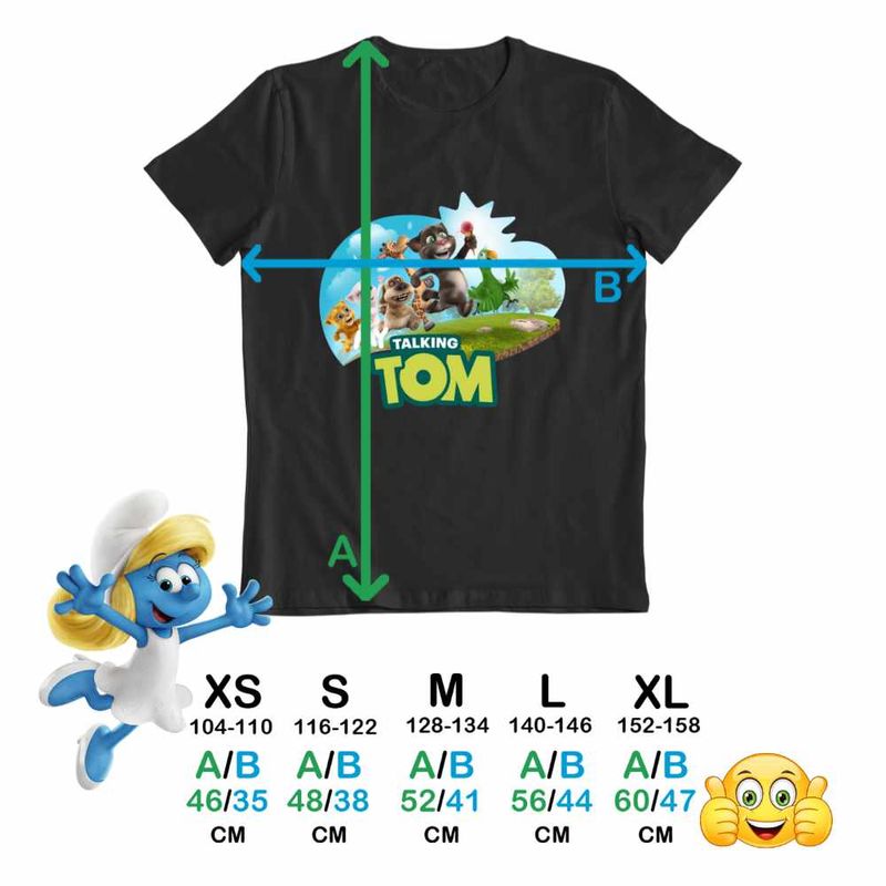 Fashion, accesorii si bijuterii - Copii - Imbracaminte copii - Tricouri copii - Tricou Copii Baieti My Talking Tom All Team CoolTrend, negru, marime S Copii - Infinity.ro