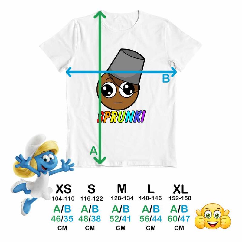 Fashion, accesorii si bijuterii - Copii - Imbracaminte copii - Tricouri copii - Tricou Copii Fete Sprunki Brown Music Gamer CoolTrend, alb, marime L Copii - Infinity.ro