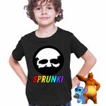 Fashion, accesorii si bijuterii - Copii - Imbracaminte copii - Tricouri copii - Tricou Copii Baieti Sprunki Game Old Black Music Game CoolTrend, negru, marime L Copii - Infinity.ro