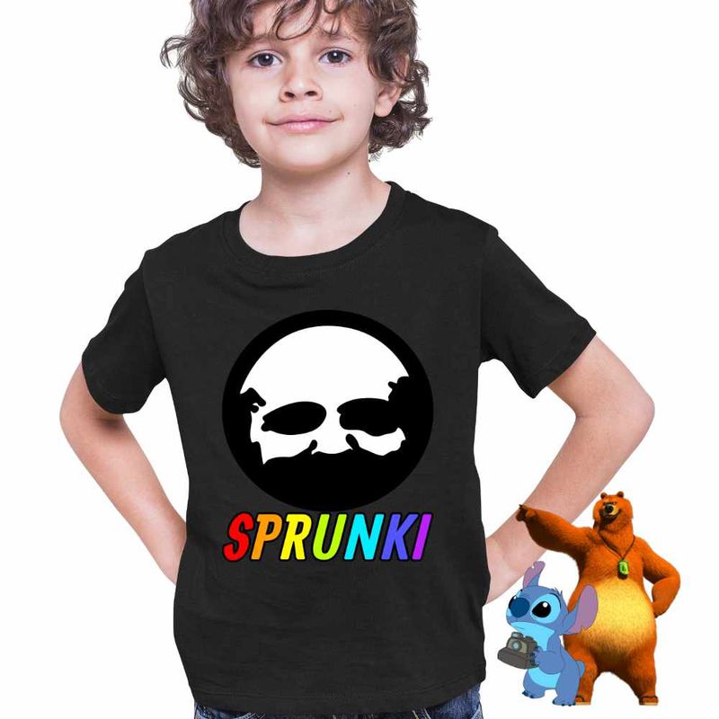 Fashion, accesorii si bijuterii - Copii - Imbracaminte copii - Tricouri copii - Tricou Copii Baieti Sprunki Game Old Black Music Game CoolTrend, negru, marime L Copii - Infinity.ro