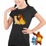 Fashion, accesorii si bijuterii - Copii - Imbracaminte copii - Tricouri copii - Tricou Copii Fete Mufasa Sarabi Lion King CoolTrend, negru, marime M Copii - Infinity.ro