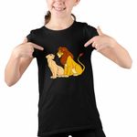 Fashion, accesorii si bijuterii - Copii - Imbracaminte copii - Tricouri copii - Tricou Copii Fete Mufasa Sarabi Lion King CoolTrend, negru, marime M Copii - Infinity.ro