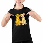 Fashion, accesorii si bijuterii - Copii - Imbracaminte copii - Tricouri copii - Tricou Copii Fete Nala Simba Best Friends Lion King CoolTrend, negru, marime XS Copii - Infinity.ro