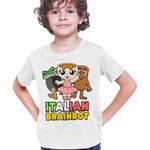 Fashion, accesorii si bijuterii - Copii - Imbracaminte copii - Tricouri copii - Tricou Copii Baieti Italian Ballerina Tung Boneca Brainrot Brain Rot CoolTrend, alb, marime XS Copii - Infinity.ro