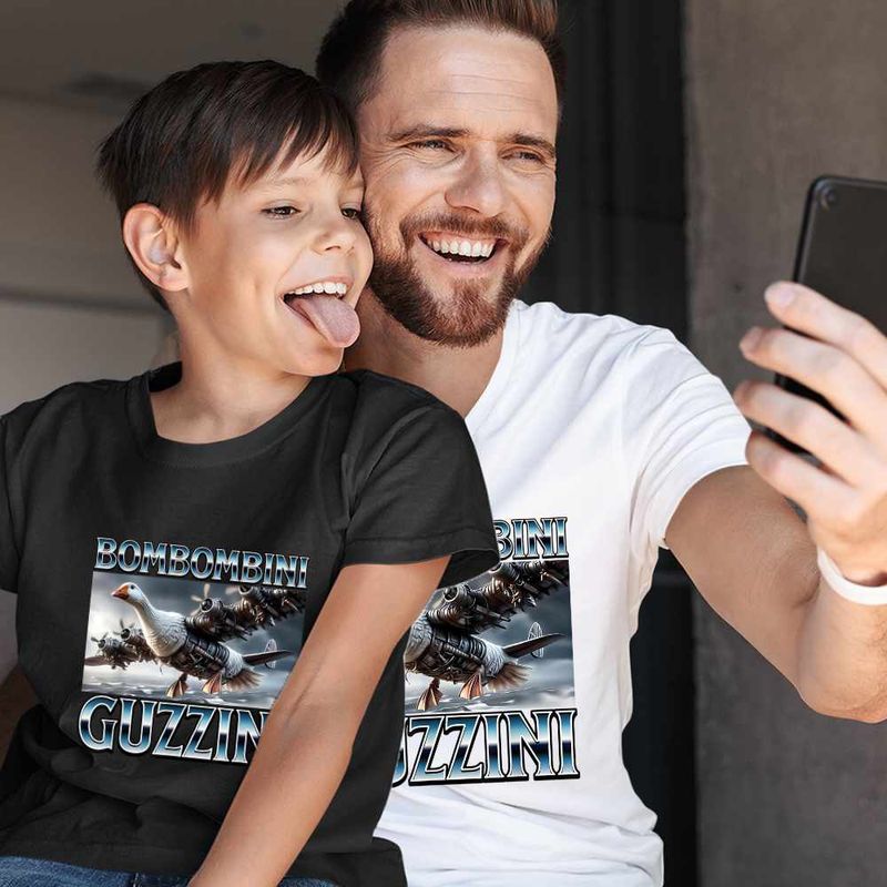 Fashion, accesorii si bijuterii - Copii - Imbracaminte copii - Tricouri copii - Tricou Copii Baieti Bombombini Guzzini Italian Meme Brainrot Brain Rot CoolTrend, alb, marime L Copii - Infinity.ro