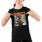 Fashion, accesorii si bijuterii - Copii - Imbracaminte copii - Tricouri copii - Tricou Copii Fete Borrito Bandito Italian Meme Brainrot Brain Rot CoolTrend, negru, marime M Copii - Infinity.ro