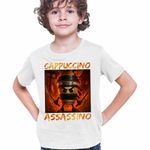 Fashion, accesorii si bijuterii - Copii - Imbracaminte copii - Tricouri copii - Tricou Copii Baieti Italia Cappuccino Assassino Brainrot CoolTrend, alb, marime S Copii - Infinity.ro