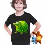 Fashion, accesorii si bijuterii - Copii - Imbracaminte copii - Tricouri copii - Tricou Copii Baieti Glorbo Fruttodrillo Brainrot CoolTrend, negru, marime L Copii - Infinity.ro
