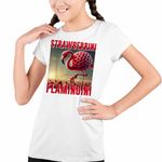 Fashion, accesorii si bijuterii - Copii - Imbracaminte copii - Tricouri copii - Tricou Copii Fete Strawberrini Flamingini Brainrot CoolTrend, alb, marime L Copii - Infinity.ro