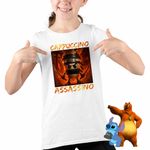 Fashion, accesorii si bijuterii - Copii - Imbracaminte copii - Tricouri copii - Tricou Copii Fete Italia Cappuccino Assassino Brainrot CoolTrend, alb, marime XL Copii - Infinity.ro