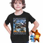 Fashion, accesorii si bijuterii - Copii - Imbracaminte copii - Tricouri copii - Tricou Copii Baieti Bombardino Crocodilo Nuclear Brainrot Meme CoolTrend, negru, marime L Copii - Infinity.ro
