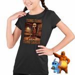 Fashion, accesorii si bijuterii - Copii - Imbracaminte copii - Tricouri copii - Tricou Copii Fete Tung Tung Tung Sahur Brainrot Meme CoolTrend, negru, marime S Copii - Infinity.ro