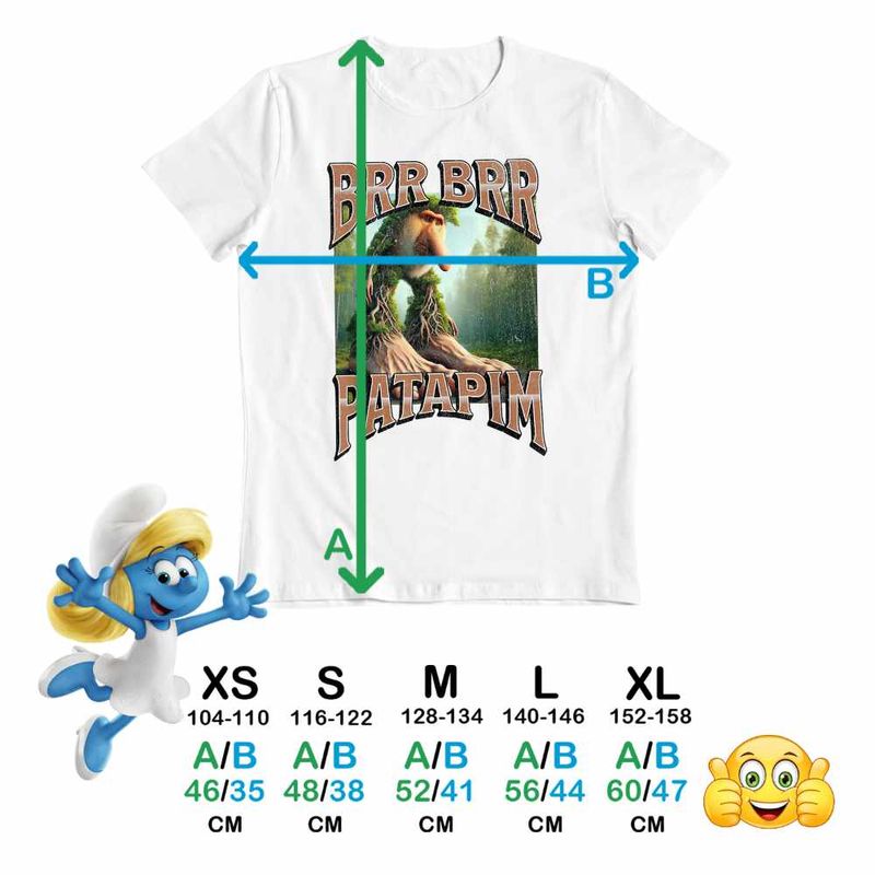 Fashion, accesorii si bijuterii - Copii - Imbracaminte copii - Tricouri copii - Tricou Copii Fete Brr Brr Patapim Italian Tree Brainrot Meme CoolTrend, alb, marime S Copii - Infinity.ro