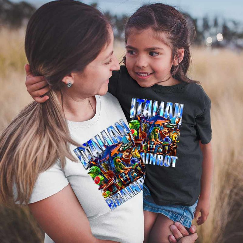 Fashion, accesorii si bijuterii - Copii - Imbracaminte copii - Tricouri copii - Tricou Copii Fete Italian Retro Meme Shark Brainrot Italia CoolTrend, alb, marime XS Copii - Infinity.ro