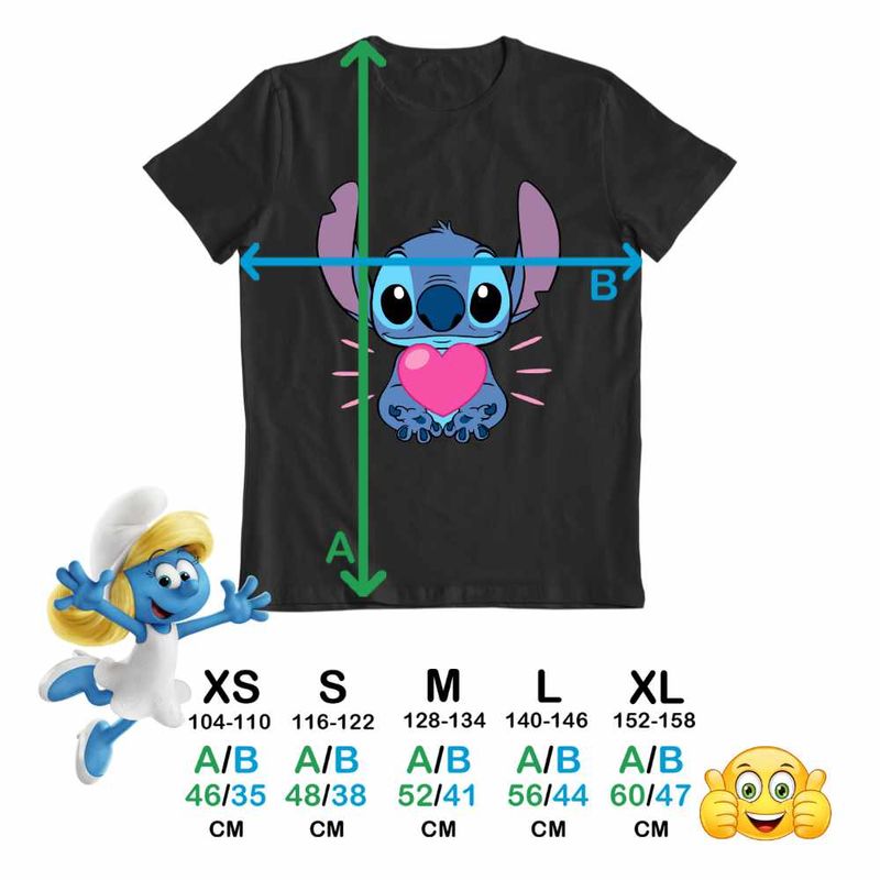 Fashion, accesorii si bijuterii - Copii - Imbracaminte copii - Tricouri copii - Tricou Copii Fete Stich Heart Stitch CoolTrend, negru, marime XL Copii - Infinity.ro