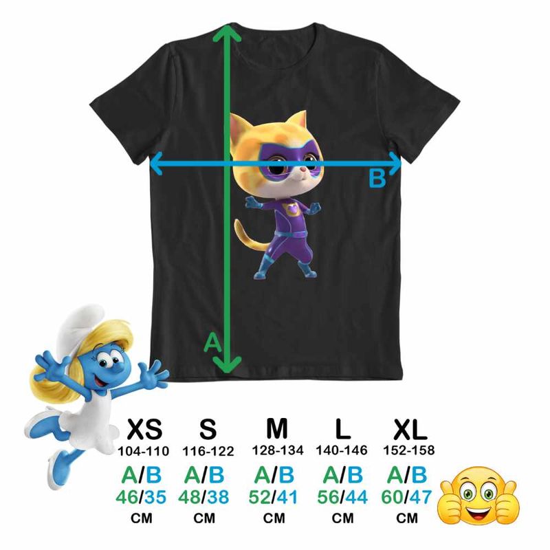 Fashion, accesorii si bijuterii - Copii - Imbracaminte copii - Tricouri copii - Tricou Copii Fete Super Pisicute Sclipi Sparks SuperKitties CoolTrend, negru, marime XS Copii - Infinity.ro