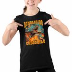 Fashion, accesorii si bijuterii - Copii - Imbracaminte copii - Tricouri copii - Tricou Copii Fete Bombadiro Crocodilo Airplane Brainrot Meme CoolTrend, negru, marime L Copii - Infinity.ro