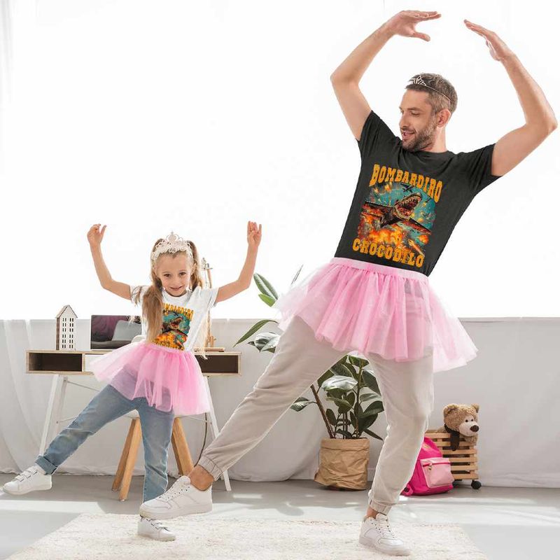 Fashion, accesorii si bijuterii - Copii - Imbracaminte copii - Tricouri copii - Tricou Copii Fete Bombadiro Crocodilo Airplane Brainrot Meme CoolTrend, negru, marime L Copii - Infinity.ro
