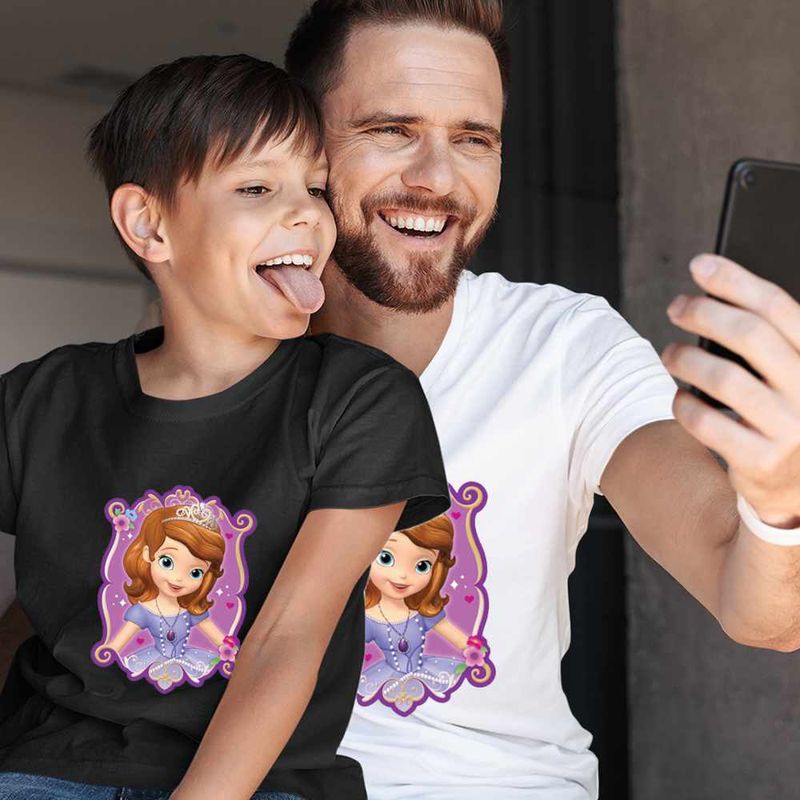 Fashion, accesorii si bijuterii - Copii - Imbracaminte copii - Tricouri copii - Tricou Copii Baieti Printesa Sofia Intai, alb, marime L Copii - Infinity.ro
