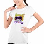 Fashion, accesorii si bijuterii - Copii - Imbracaminte copii - Tricouri copii - Tricou Copii Fete Sclipi Super Pisicute Sparks CoolTrend, alb, marime XS Copii - Infinity.ro