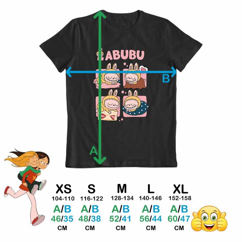 Fashion, accesorii si bijuterii - Copii - Imbracaminte copii - Tricouri copii - Tricou Copii Baieti Labubu Baby Sleep Somn Usor Bebelus CoolTrend, negru, marime M Copii - Infinity.ro