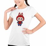 Fashion, accesorii si bijuterii - Copii - Imbracaminte copii - Tricouri copii - Tricou Copii Fete Labubu Spiderman Marvel Spidey Paienjenel CoolTrend, alb, marime XS Copii - Infinity.ro