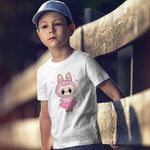 Fashion, accesorii si bijuterii - Copii - Imbracaminte copii - Tricouri copii - Tricou Copii Baieti Labubu Balerina Balet CoolTrend, alb, marime M Copii - Infinity.ro