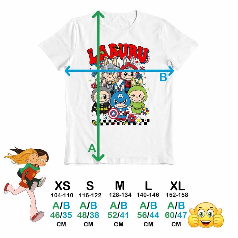 Fashion, accesorii si bijuterii - Copii - Imbracaminte copii - Tricouri copii - Tricou Copii Baieti Labubu Supereroi Marvel CoolTrend, alb, marime L Copii - Infinity.ro