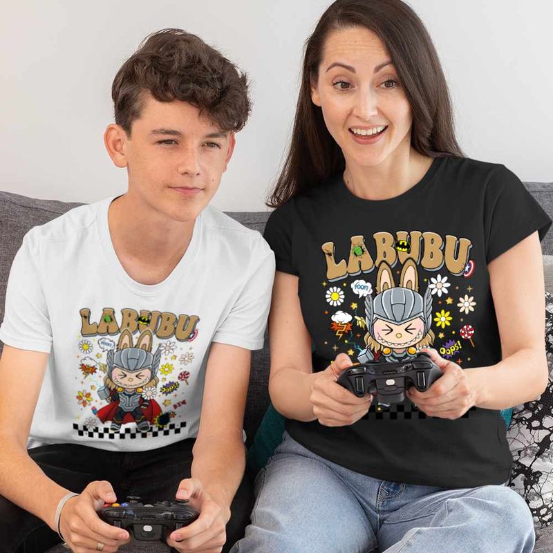 Fashion, accesorii si bijuterii - Copii - Imbracaminte copii - Tricouri copii - Tricou Copii Baieti Labubu Thor Ragnarok CoolTrend, negru, marime L Copii - Infinity.ro