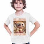 Fashion, accesorii si bijuterii - Copii - Imbracaminte copii - Tricouri copii - Tricou Copii Baieti Ballerina Cappuccina Italian Meme Brainrot Brain Rot CoolTrend, alb, marime L Copii - Infinity.ro