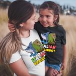 Fashion, accesorii si bijuterii - Copii - Imbracaminte copii - Tricouri copii - Tricou Copii Fete Italian Tralelero Lirilira Brainrot Brain Rot CoolTrend, alb, marime XL Copii - Infinity.ro