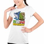 Fashion, accesorii si bijuterii - Copii - Imbracaminte copii - Tricouri copii - Tricou Copii Fete Italian Tralelero Lirilira Brainrot Brain Rot CoolTrend, alb, marime XL Copii - Infinity.ro